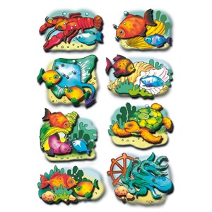 HERMA Magic Sticker, Wassertiere, 3D Folie