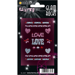 HERMA Glam Rocks Sticker, 84x120 mm, Love