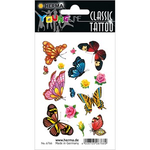 HERMA Tattoo Sticker, Colour Art, Schmetterlinge