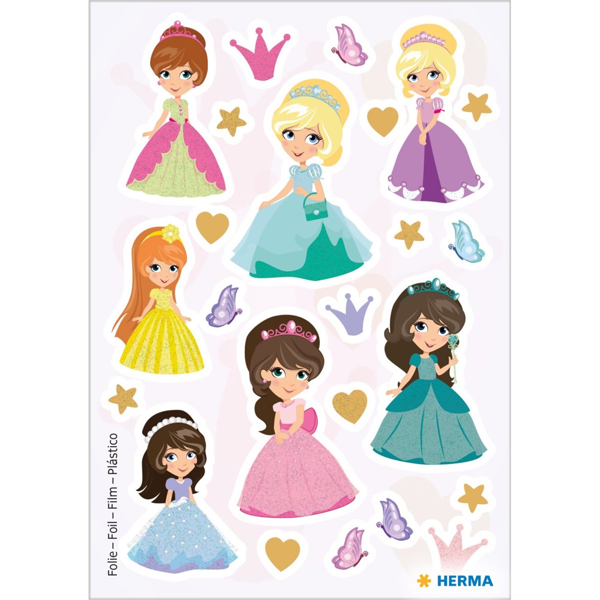 HERMA Geburtstags-Sticker Magic Birthday Party – 10 Reflektierende Prismaticfolien-Sticker