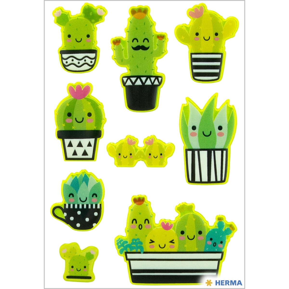 HERMA 15658 - Magic Sticker, Happy Cactus Neonsticker