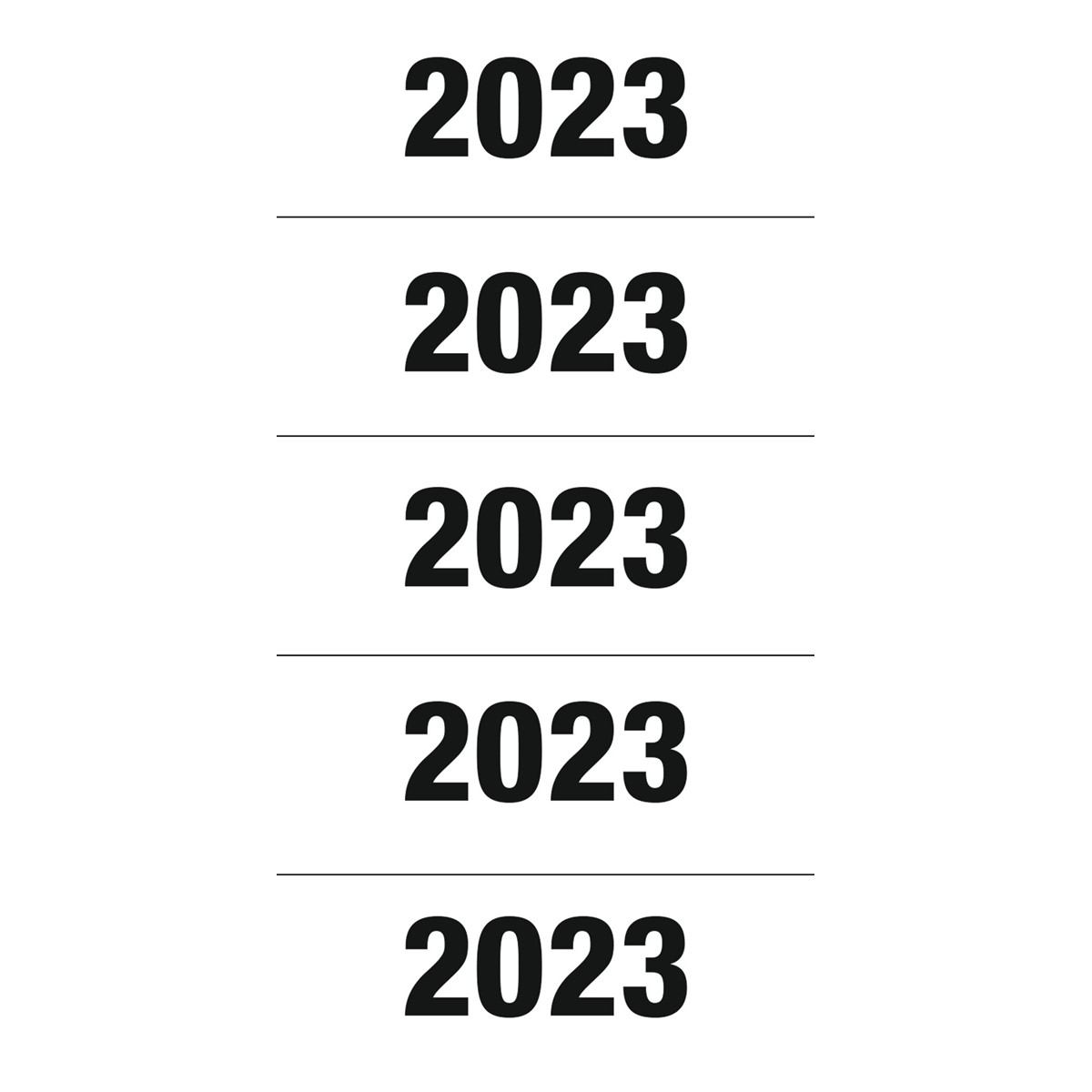 Jahresetiketten  2023 - neu und selbstklebend 100 Stk grün 