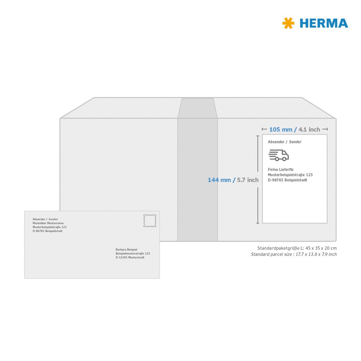 1400 étiquettes Adhésives HERMA Premium - 105x39mm - Blanc - A4 - Adhésif Permanent - Pour Impression