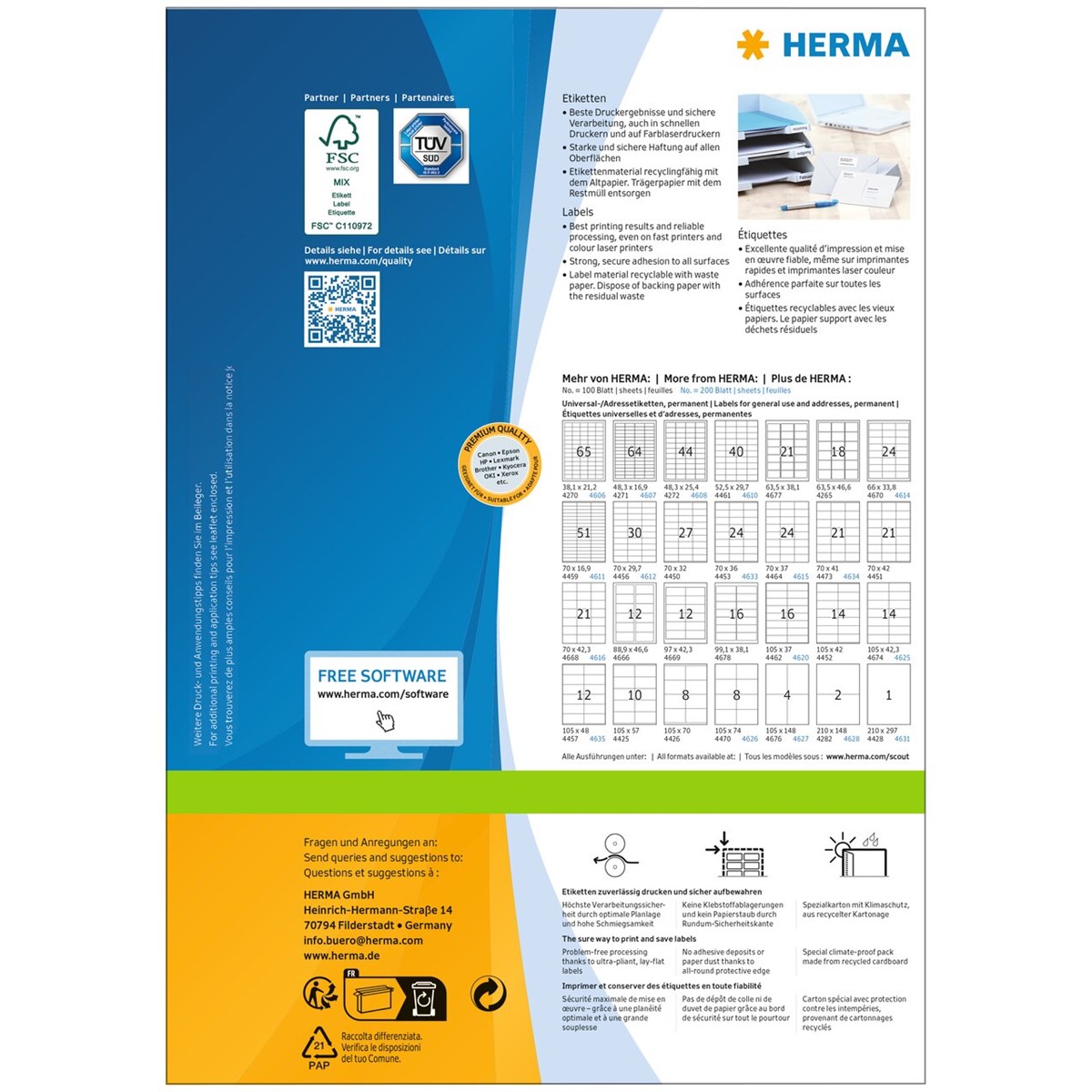 HERMA Pegatinas de puntos amarillos, 540 etiquetas, 8 mm, 108 etiquetas por ho