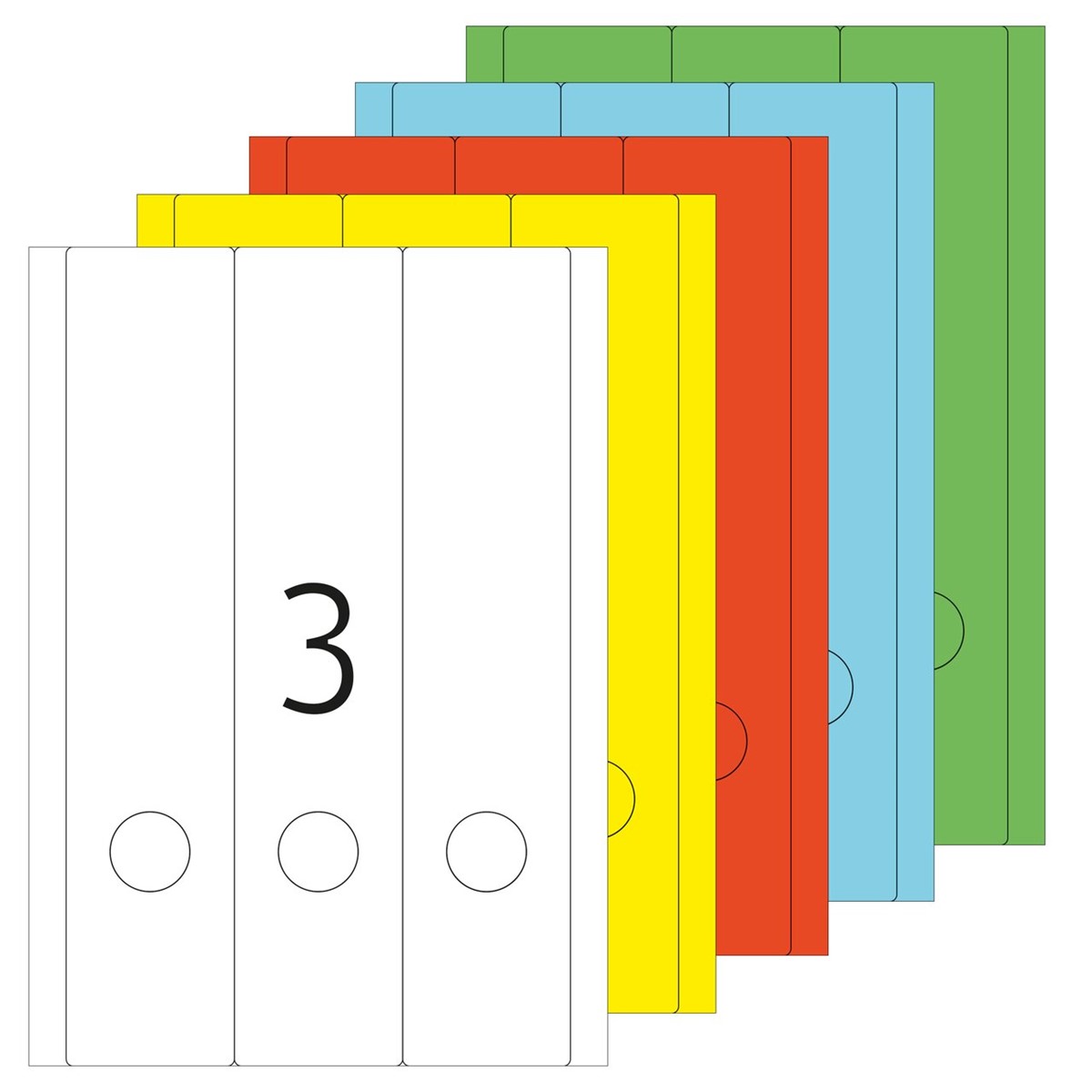 HERMA Inkjet Ordneretiketten A4 weiß 38x297 mm Papier matt 125 St., 20,90
