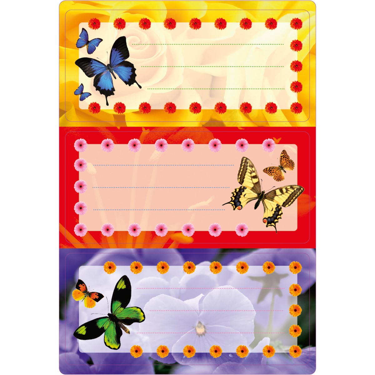 HERMA 5574 - Vario Schuletiketten, Schmetterlinge, beglimmert