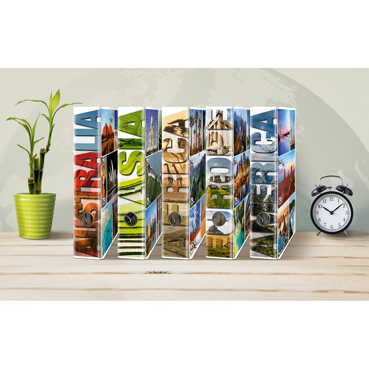 Herma Motiv Ordner A4 Stars Grau Mit Weissen Sterne Duo Shop De