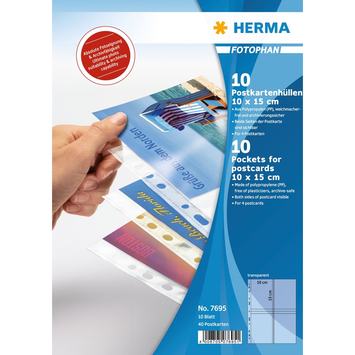 100 KOBRA Postkartenhüllen 95x145mm - Klare Schutzfolien Für Sammelkarten