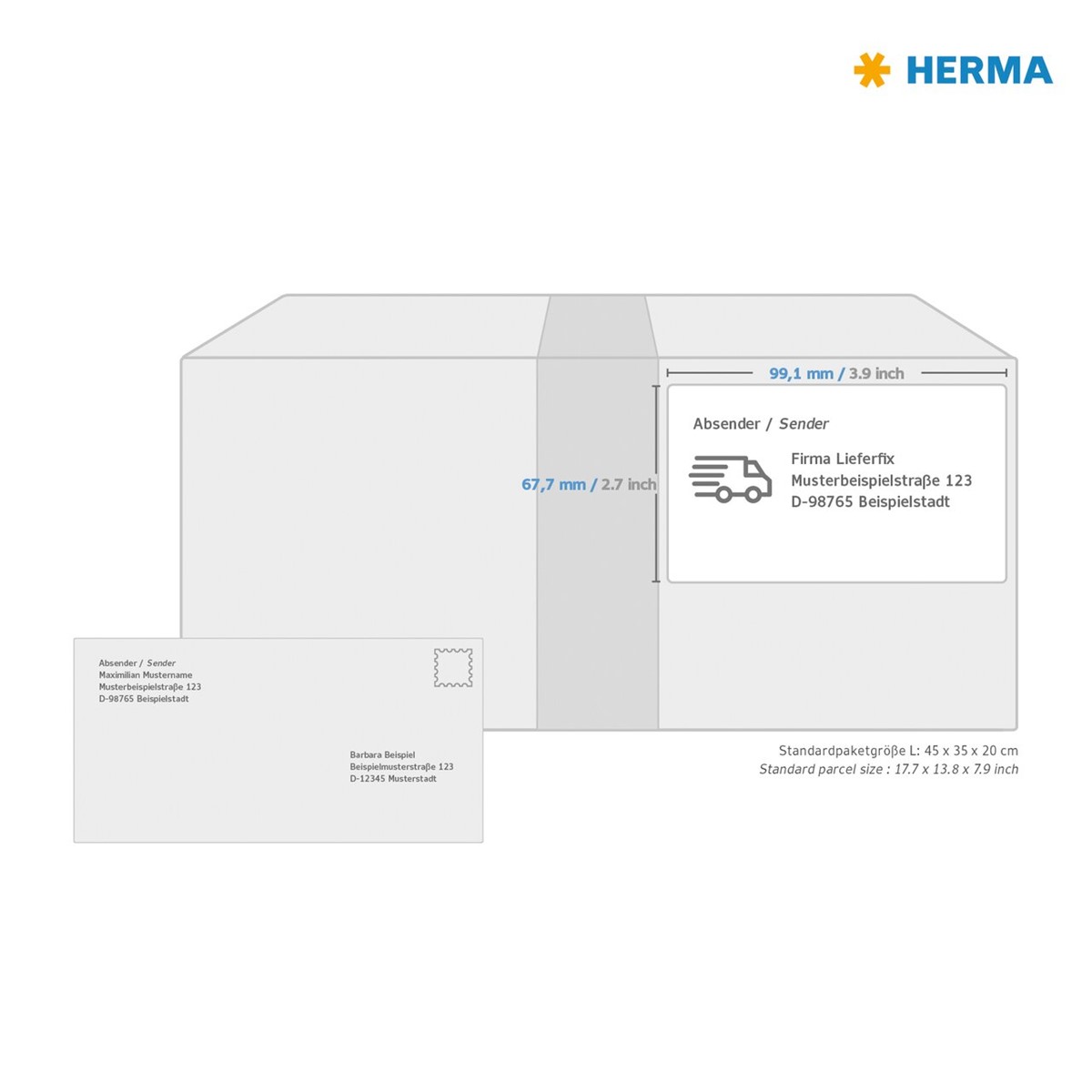 Etiketten Herma 8331 99.1 X 67.7mm Weerbestendig Folie Wit  Verpakking 200 Stuks