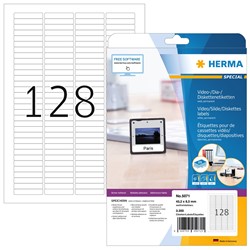 HERMA Dia-Etiketten, weiß, 43,2 x 8,5 mm, 25 Blatt