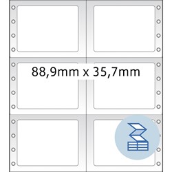 HERMA Computeretiketten, 2-bahnig, 88,9 x 35,7 mm, weiß