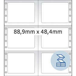 HERMA Computeretiketten, 2-bahnig, 88,9 x 48,4 mm, weiß