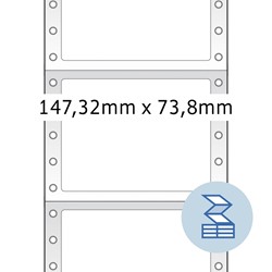 HERMA Computeretiketten, 1-bahnig, 147,32 x 73,8 mm, weiß