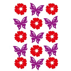 HERMA Magic Sticker, Blumen & Schmetterli, Filz